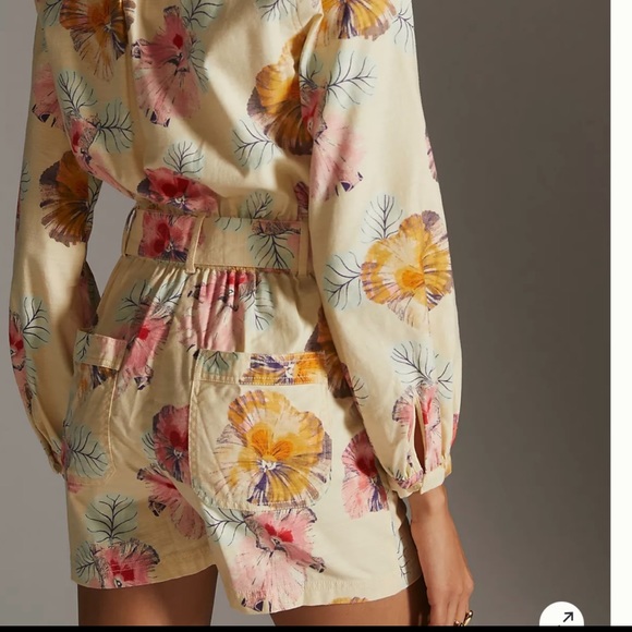 Cecilia Pettersson for Anthropologie Buttondown Romper size small petite - Picture 3 of 6